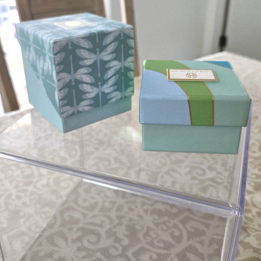 Jewelry Boxes • Blue & Green • 2 Pieces